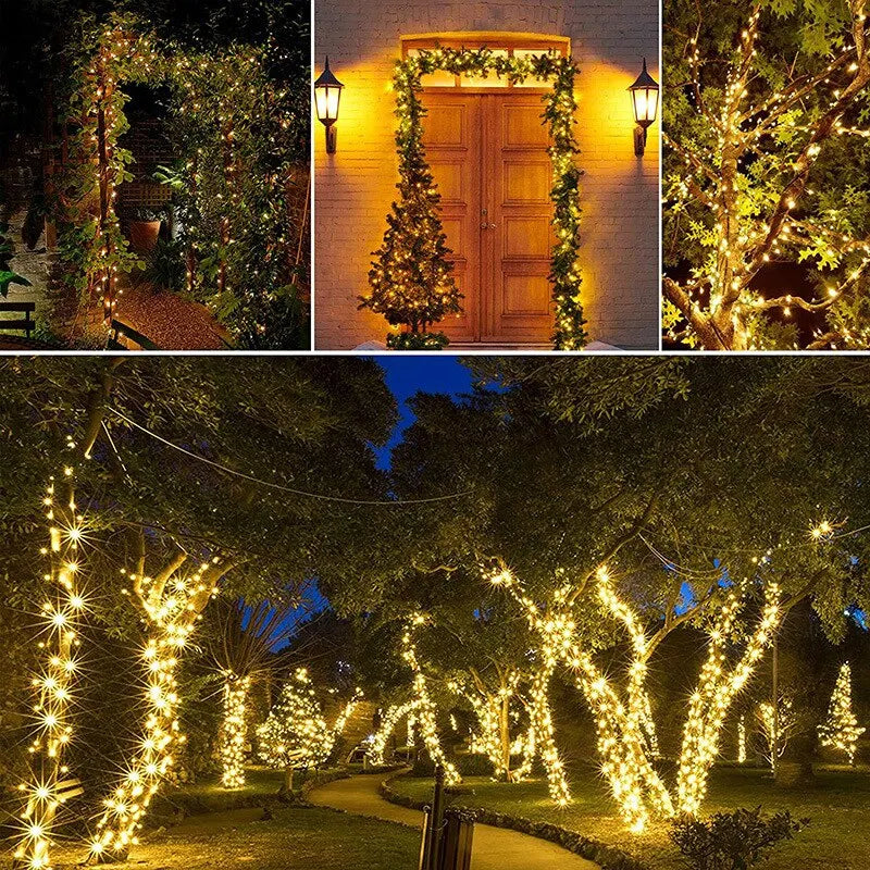 Miljøvennlige solcelle lyslenker - Vanntett 20/50 LED eventyrgirlander for utendørs jul og høytidsdekorasjoner