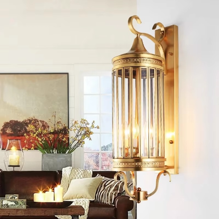 Norvo | Elegant Europeisk Kobber Vanntett Utendørs Vegglampe