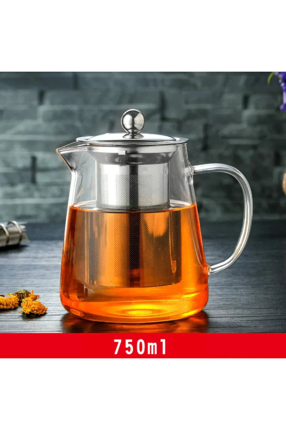 Norvo | Teapot i glass med infuser i rustfritt stål