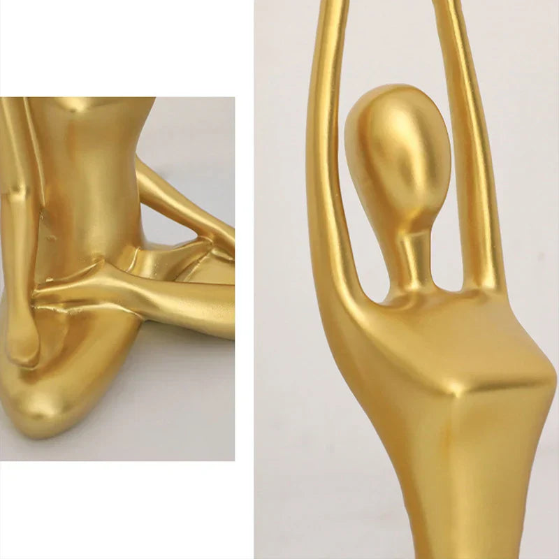 Norvo Interior Hjem Dekorative Figurer Skrivebord Tv Torsjon Dekorasjon Stue Skulptur Harpiks Statuer Hjem Dekor Yoga Jente Håndverk