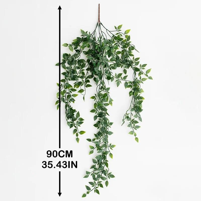 Norvo | VerduraLine Künstig Plante Hengende | Eviggrønn & Vedlikeholdsfri | 90 cm Dekorasjon | Frisk Naturlig Design
