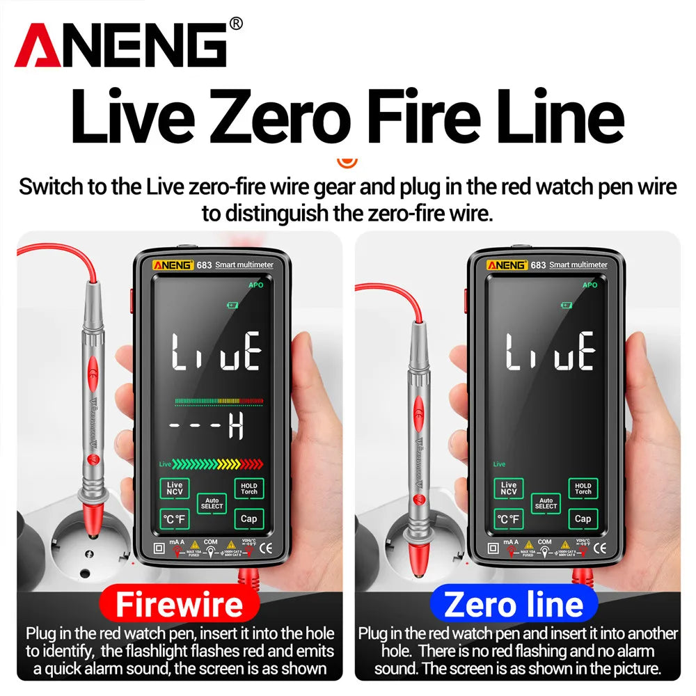 Norvo | 683 Smart Multimeter - High-End Touch, 6000 Counts, Oppladbar