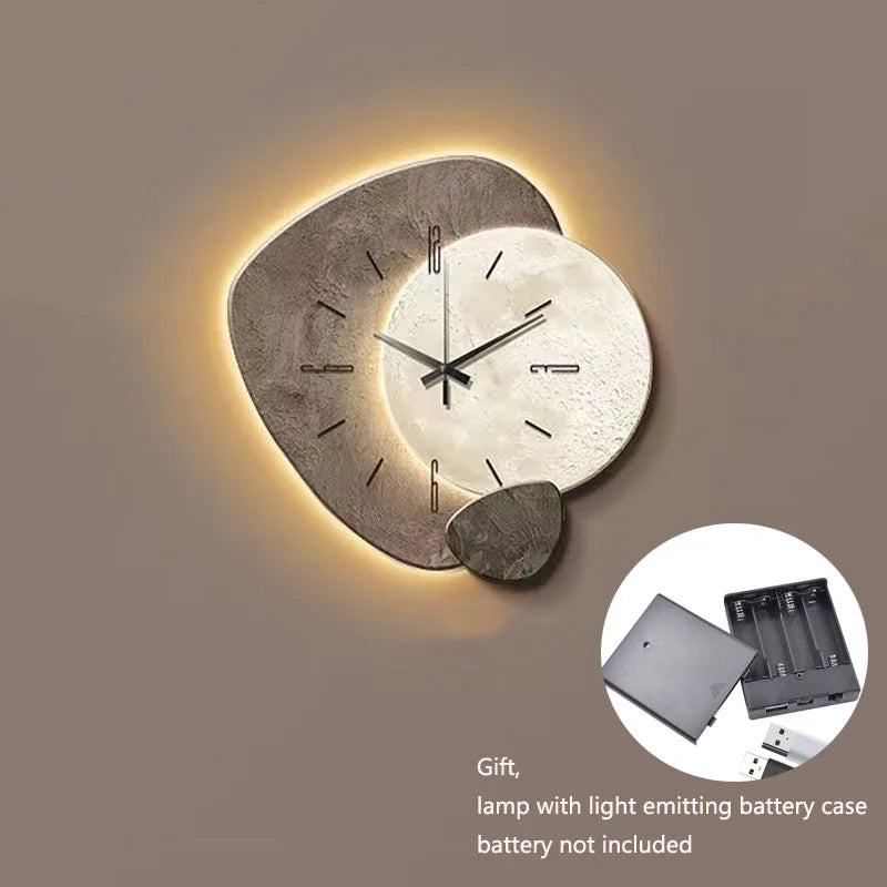 CreamWind Klokke – Stilfull Moderne Veggklokke med LED