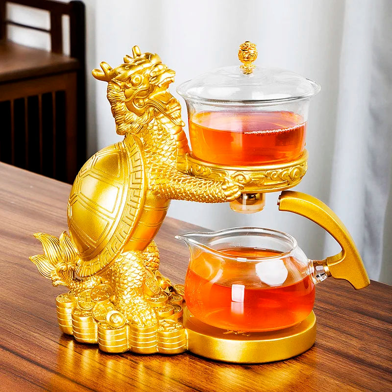 Norvo | Magnetisk Flow Kungfu Skilpadde Drage Tekanne Infuser