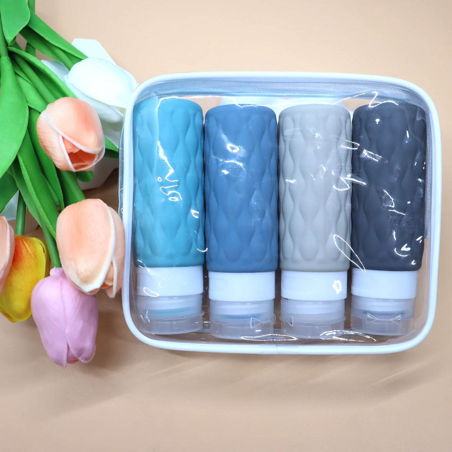 Norvo | FlexiFill Refilldusjflasker Sett | Myke silikonflasker og spraybeholdere | Lekkasjefri og TSA-kompatibel | For sjampo, lotion og kosmetikk