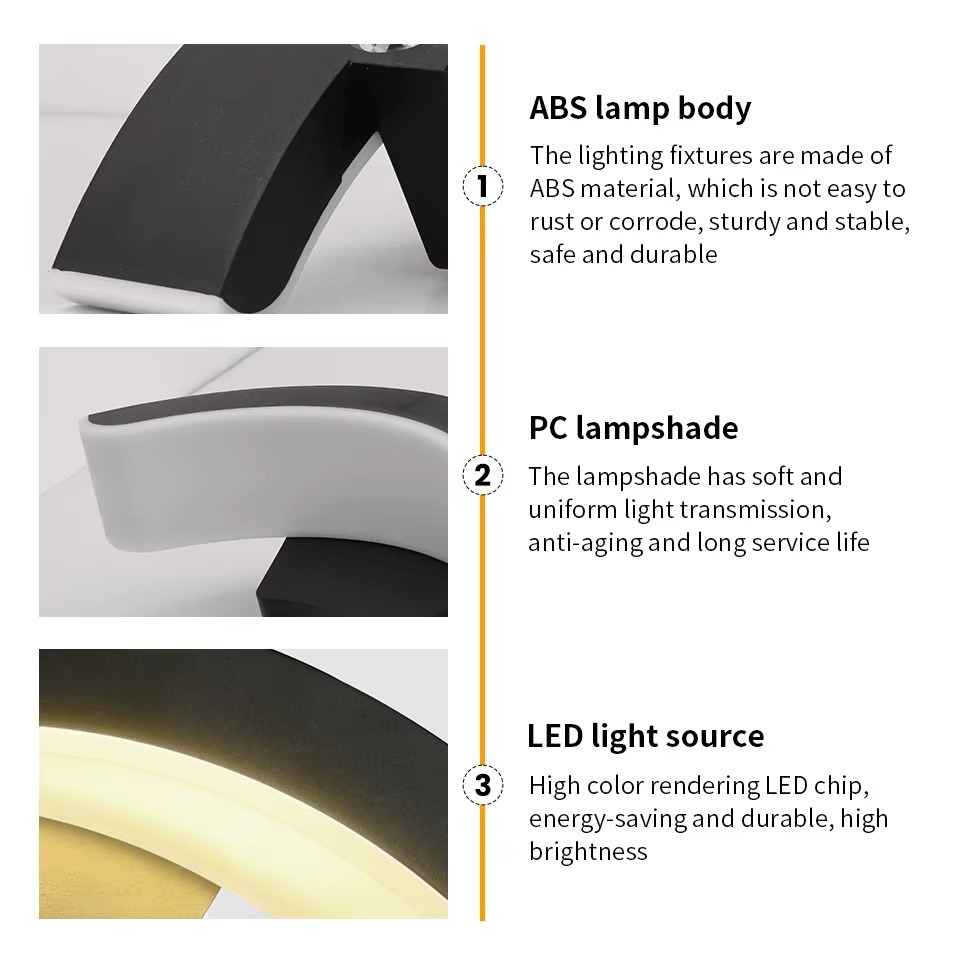 Norvo | Elegant 10W Vanntett LED Utendørs Vegglampe for Hage og Balkong - Dobbelt Spenning