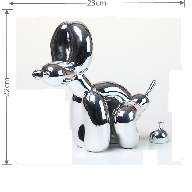 Norvo | Balloondog Skulptur, Ballongkunst Statues, Mini Samleobjekt, Hjemmedekor, Harpiksfigur, Skrivebordsaccessoirer, Romdekorasjon