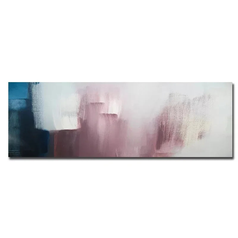 Norvo | Bredde Format Abstrakte Nyanser Av Blå Mauve Lilla Veggkunst Fine Art Lerrettrykk Moderne Bilde For Over Sofaen Stort Bilde For Over Sengen
