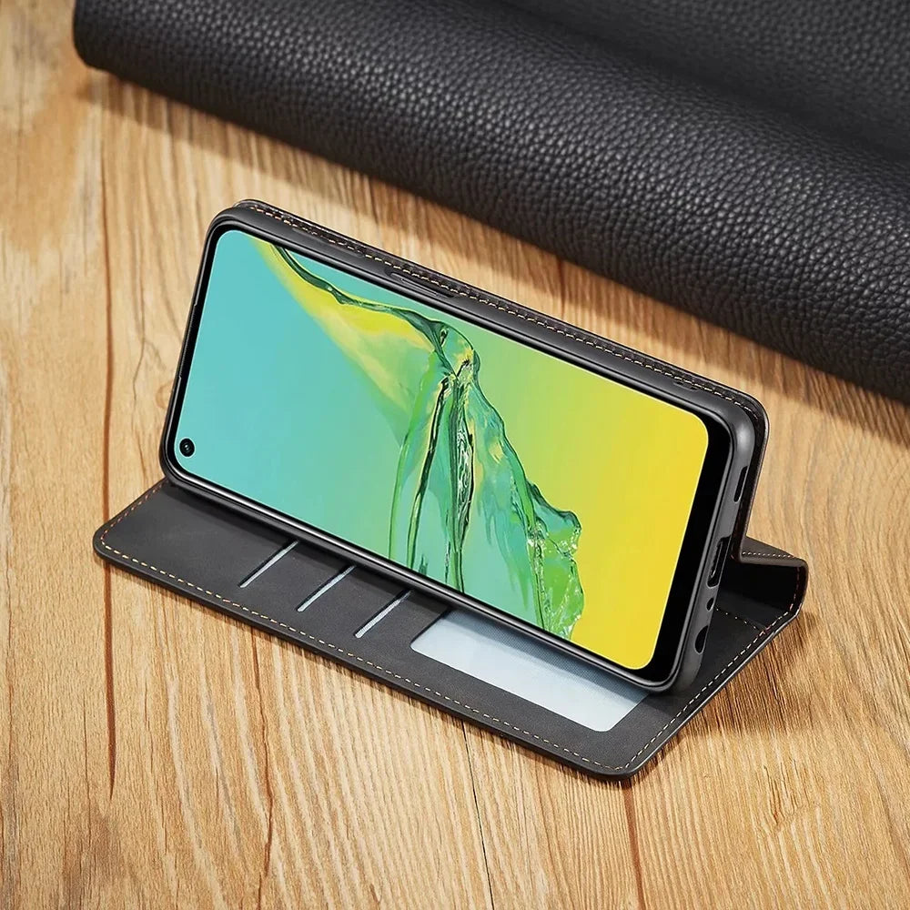 Norvo | Samsung Etui: Magnetisk Lærveske for Stilig Beskyttelse