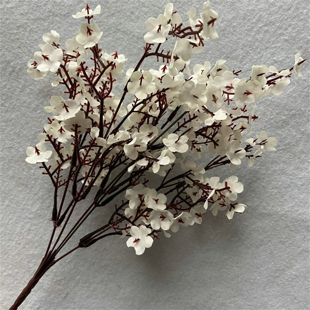 Norvo | 2 deler lang babyånde kunstige planter, juledekorasjon, vase for hjemmet, bryllup, brudepar, arrangement, falske plastblomster
