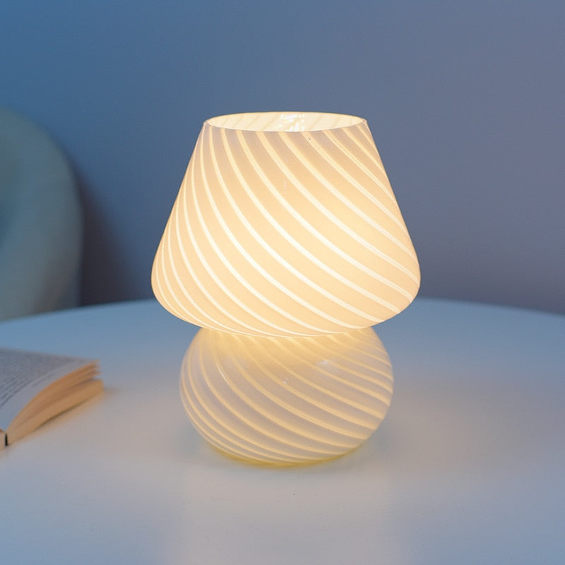 Norvo | LED Skrivebordslampe i Soppshape laget av Glass