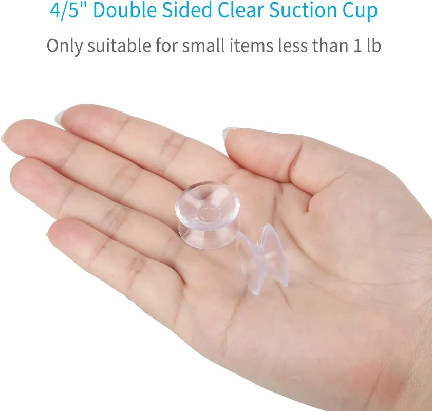 Norvo | 5/20PCS Dobbelt-sidede plast sugekopper - Rutsjesikre klare vakuumsugere for glass, bilvinduer, bordplater, DIY såpeholder