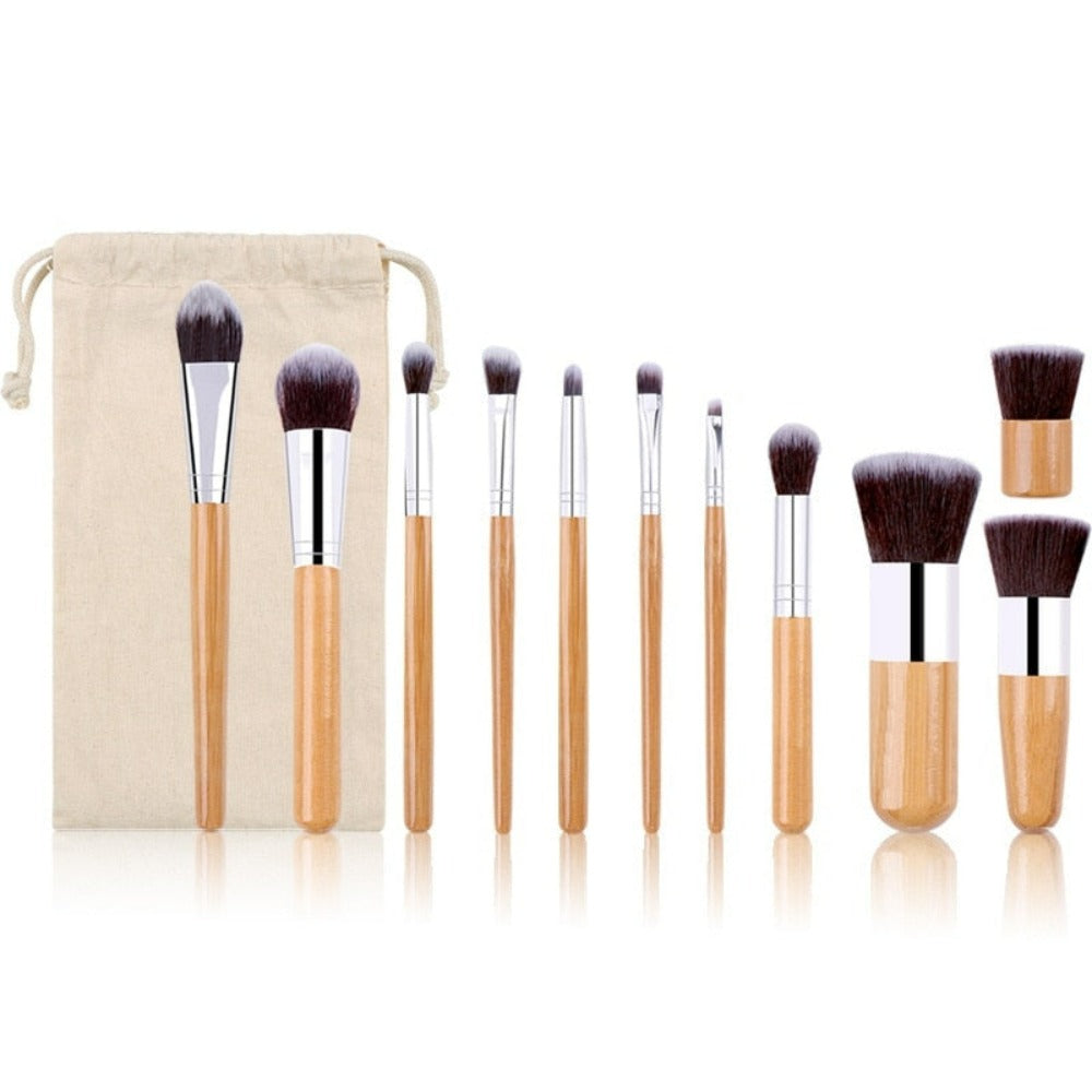 Norvo |-Piece Bamboo Makeup Brush Collection