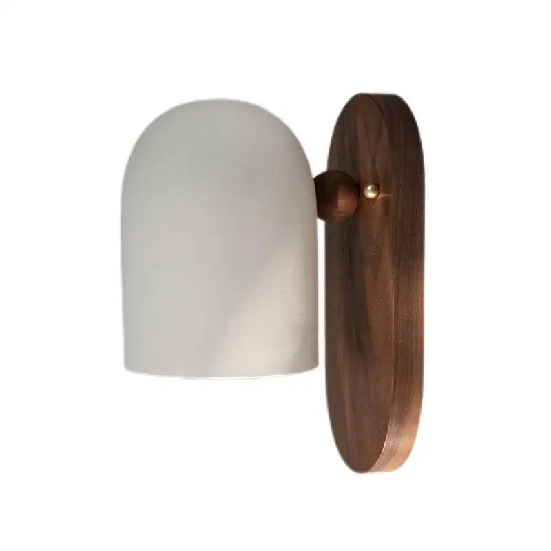 Norvo | TimberSoul – Wabi-Sabi Valnøtt Vegglampe for Naturlig Atmosfære