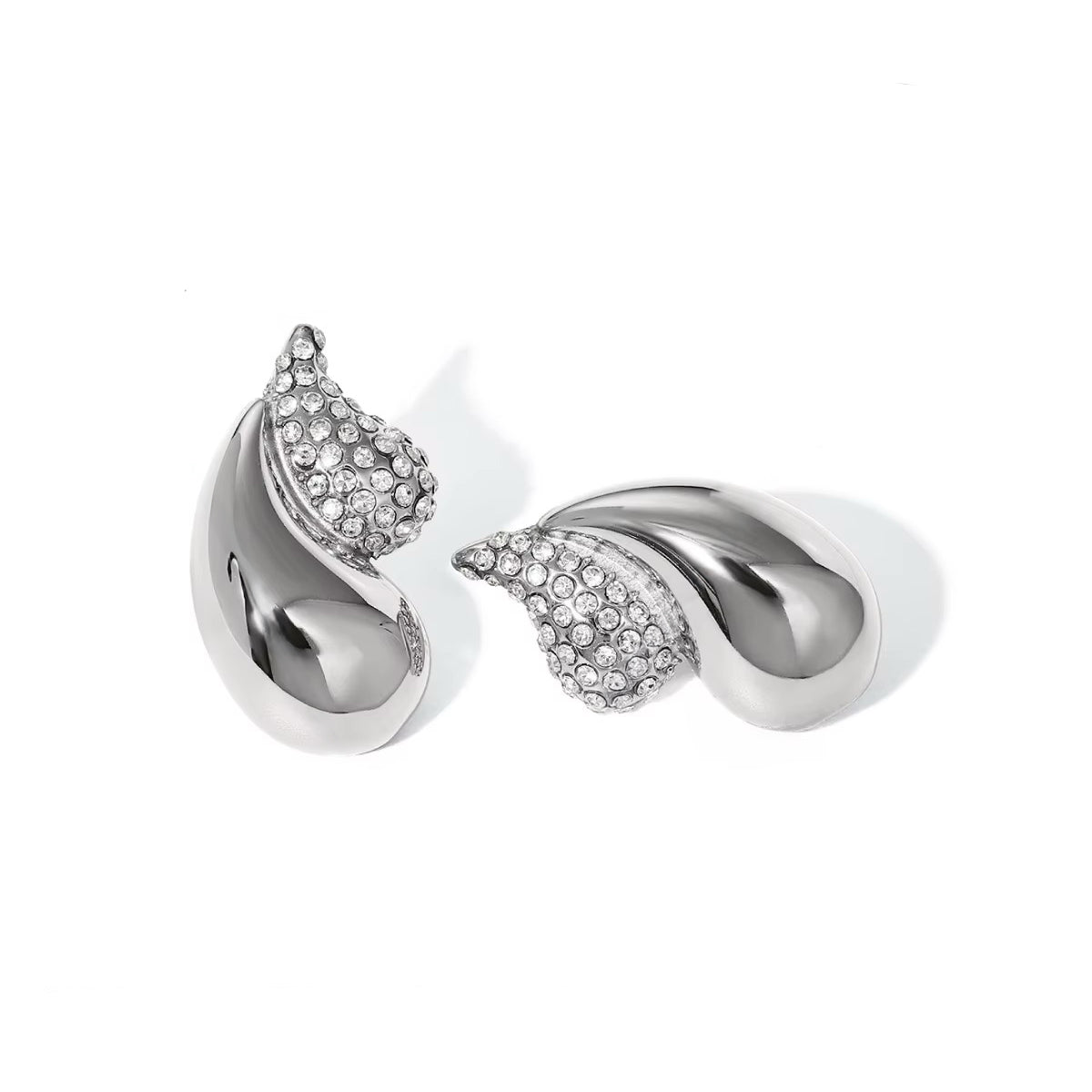 Norvo | 18k diamantbelagte doble dråpeøredobber