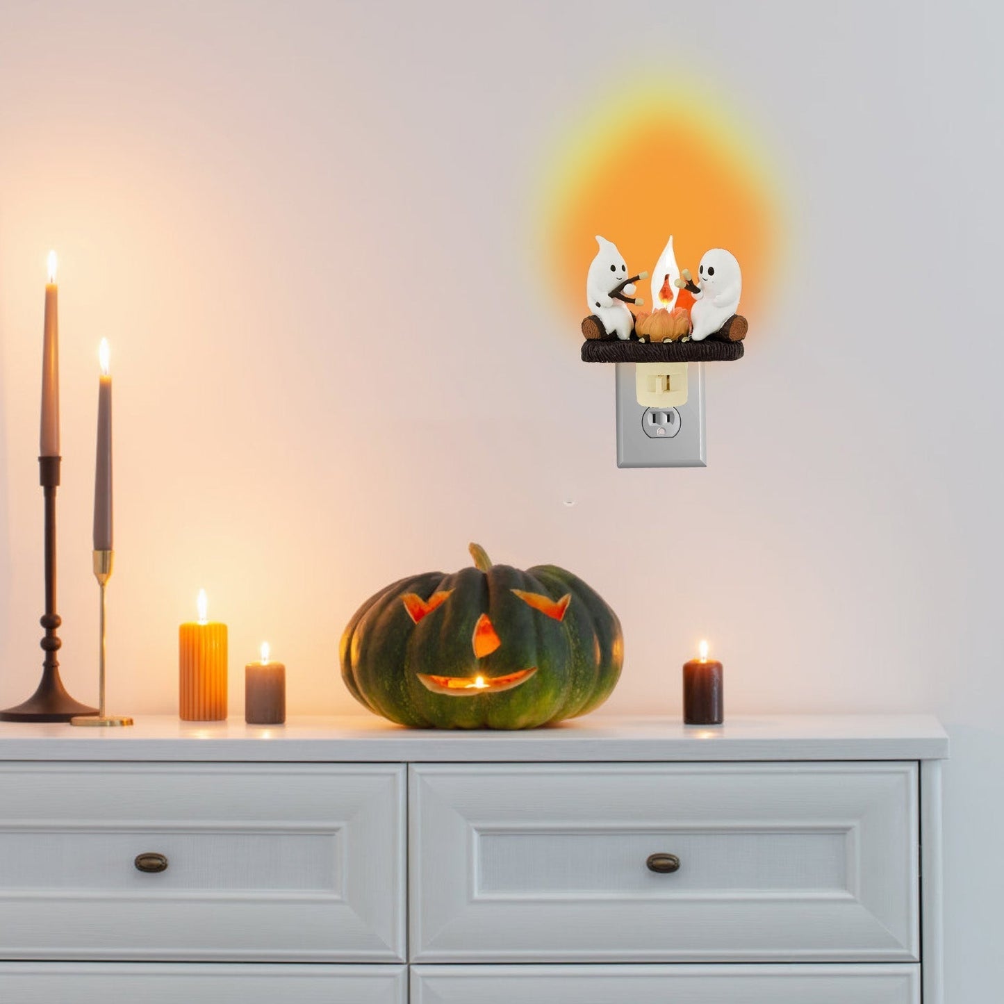 Norvo | 👻 Spøkelseshbål med flakkende nattlys 🎃 ❤️🔥