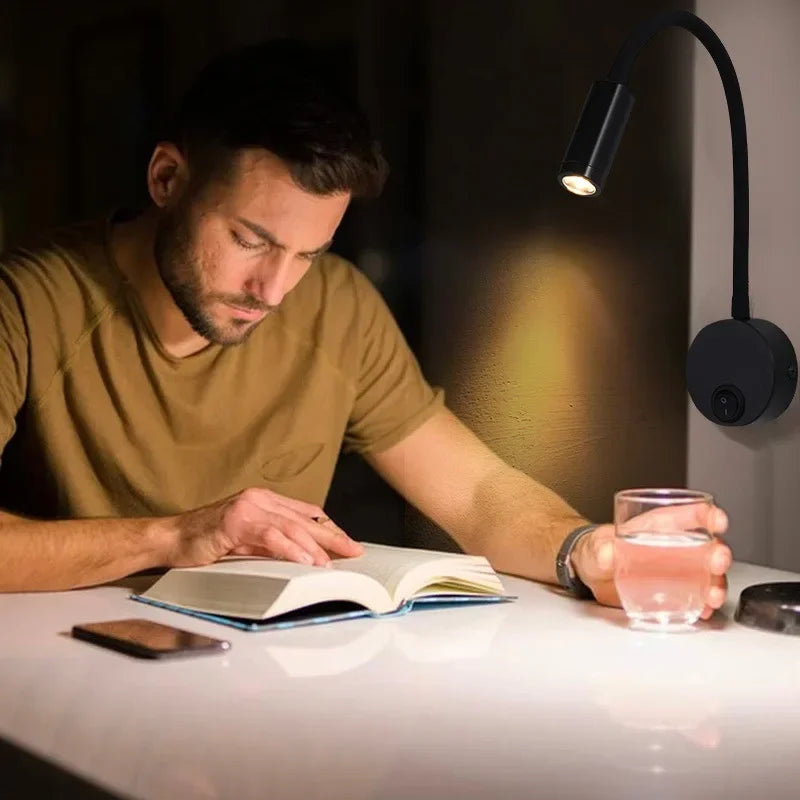Norvo | Allsidig LED Vegglampe: Moderne, Fleksibel, Perfekt for å Lese i Sengen