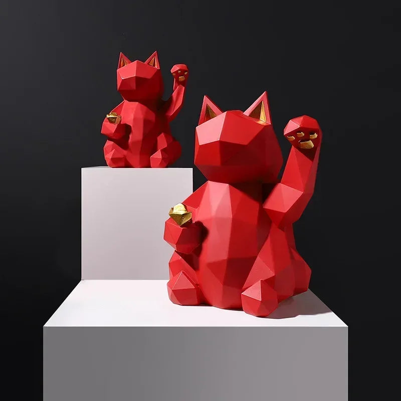 Norvo | Nordisk Minimalisme Geometri Lykke Katt Statuer