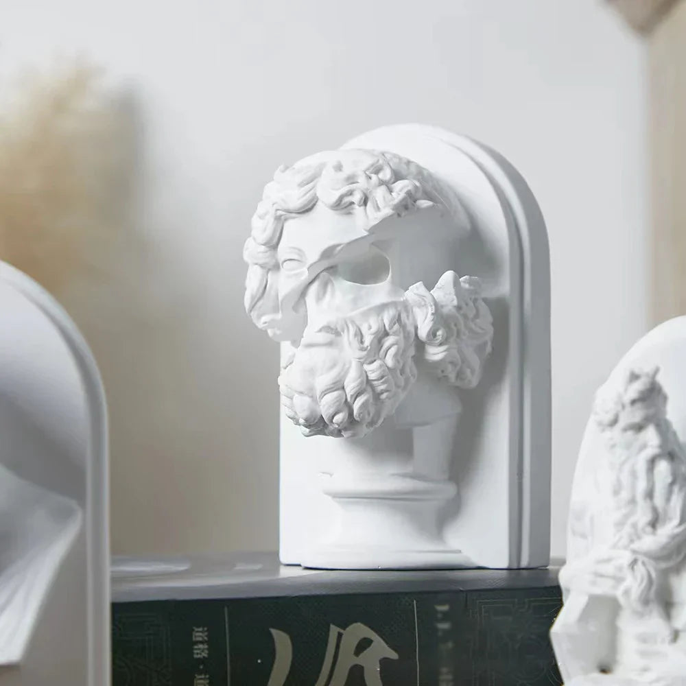 Norvo | Nordisk INS Stil Karakter Gips Statue DIY Malt Skisse Fotografi Rekvisitter Bord Dekorasjoner Hjem Kunst Gips Dekorasjon