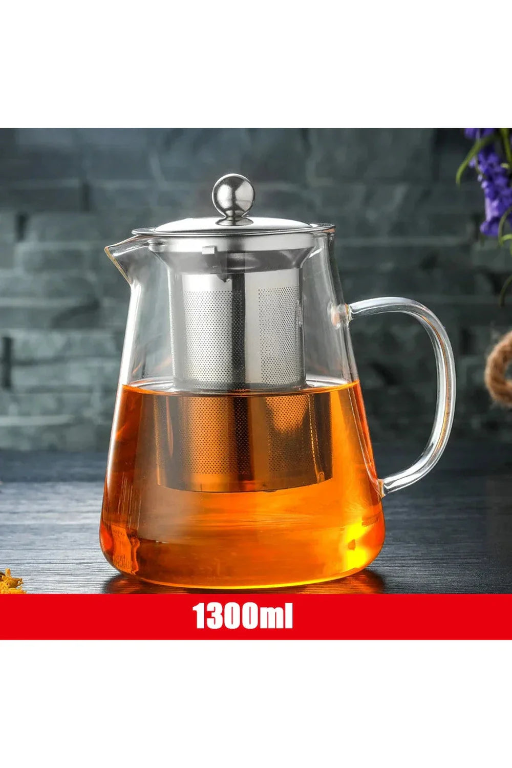 Norvo | Teapot i glass med infuser i rustfritt stål