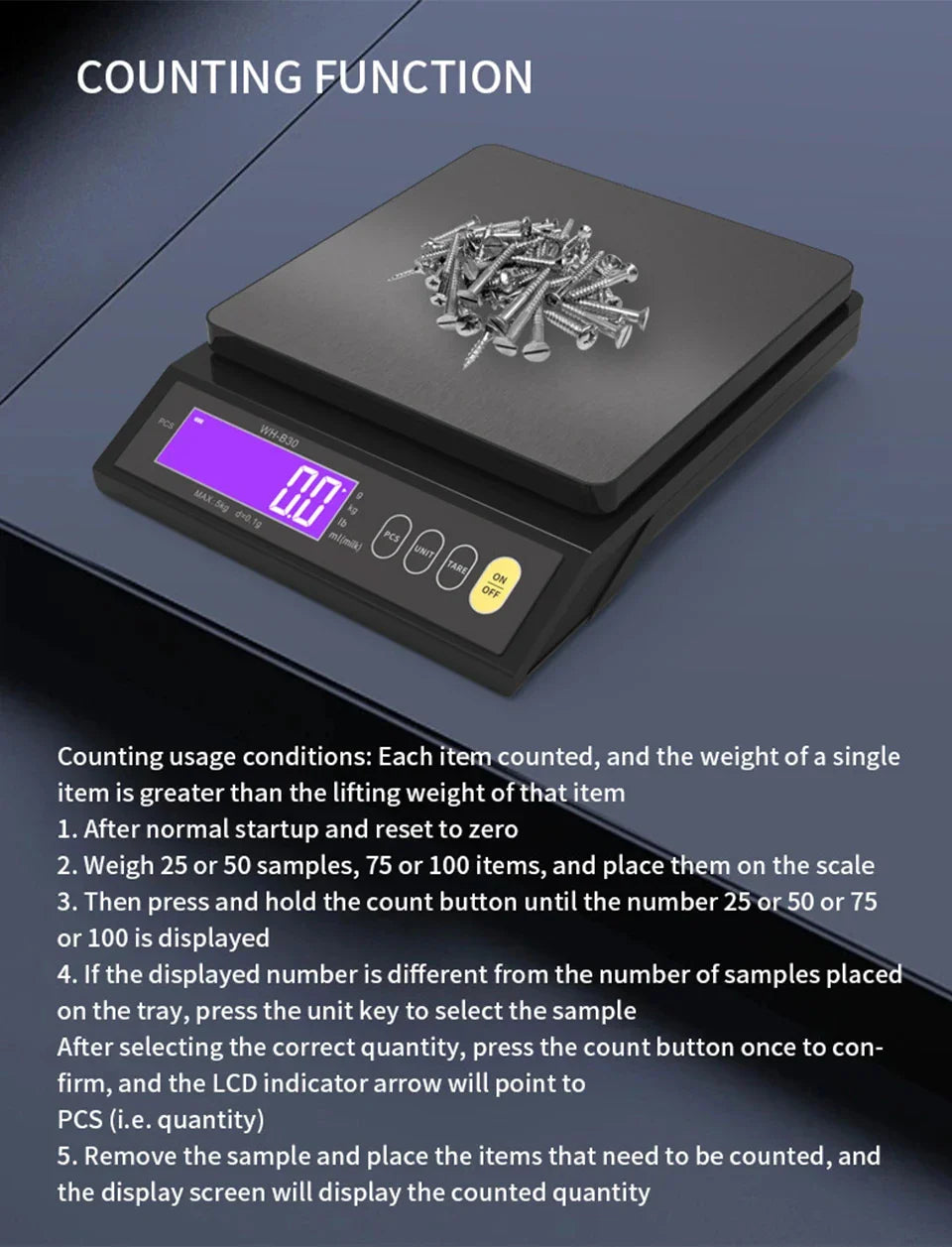 Norvo | 5 kg/0,1 g og 10 kg/1 g digital elektronisk kjøkkenvekt, LCD-skjerm, hel vanntett rustfritt stålværktøy for baking