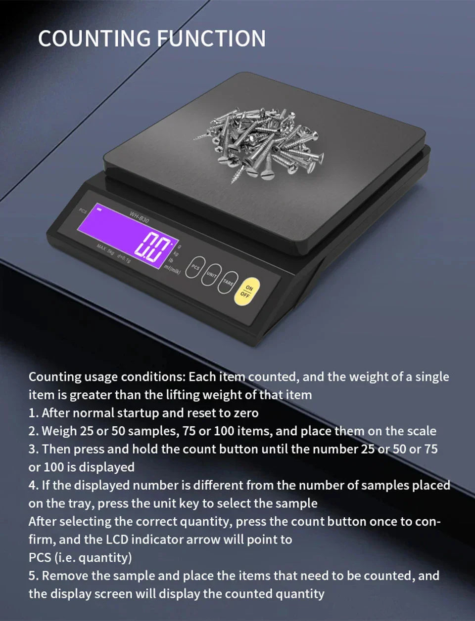 Norvo | 5 kg/0.1 g og 10 kg/1 g digital elektronisk kjøkkenvekt, LCD-skjerm, helt vanntett rustfritt stål vektsverktøy for baking
