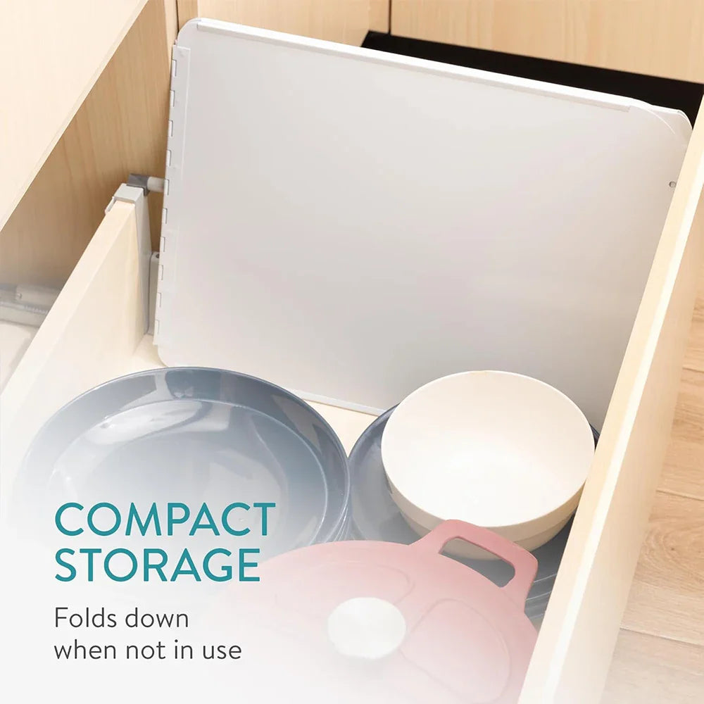 Norvo | Sammenleggbar rustfritt stål fett spruteskjerm 2-sidig olje beskytter – CookShield