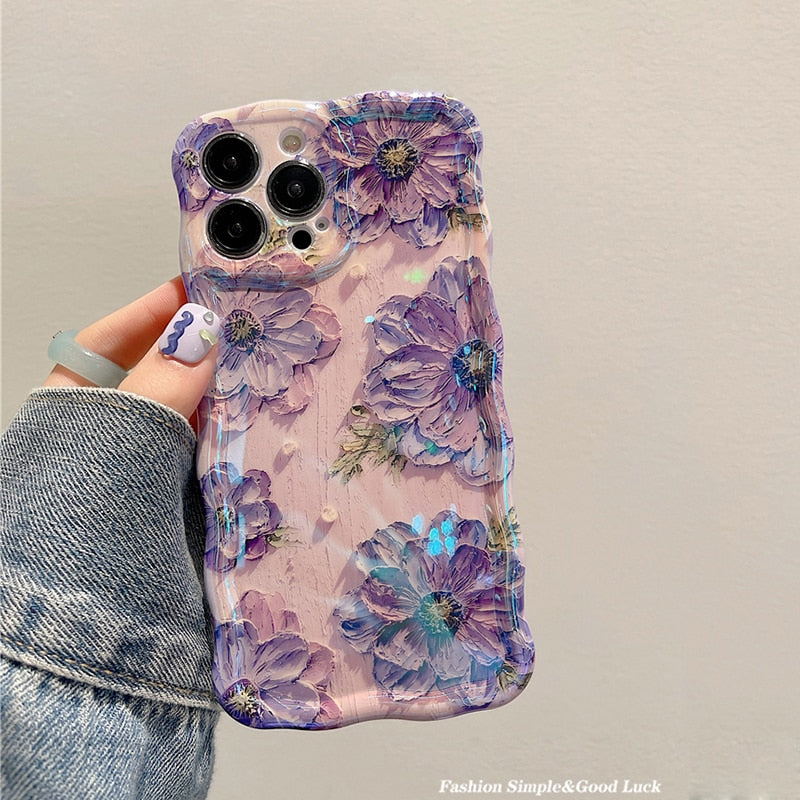 Norvo | Blossom Glow Blomster Mønster iPhone Etui