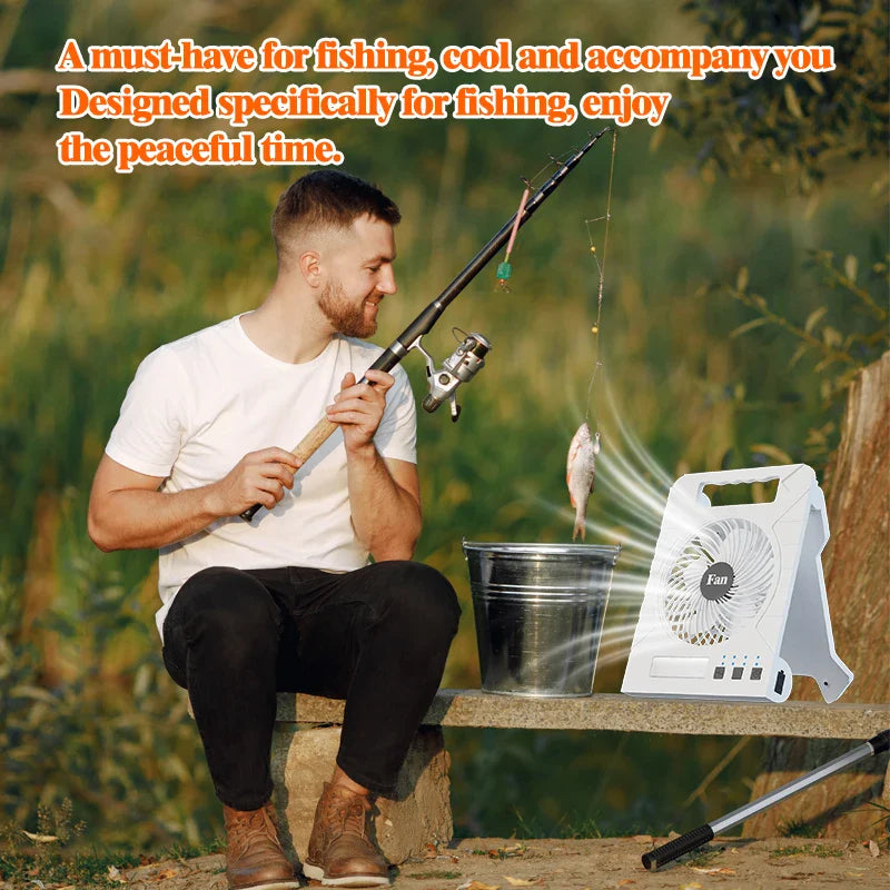 Norvo | Sol Campingvifte | Sammenleggbart Solpanel | Power Bank & LED Lyse | Ultra-Lett Brand Name: VenturioX