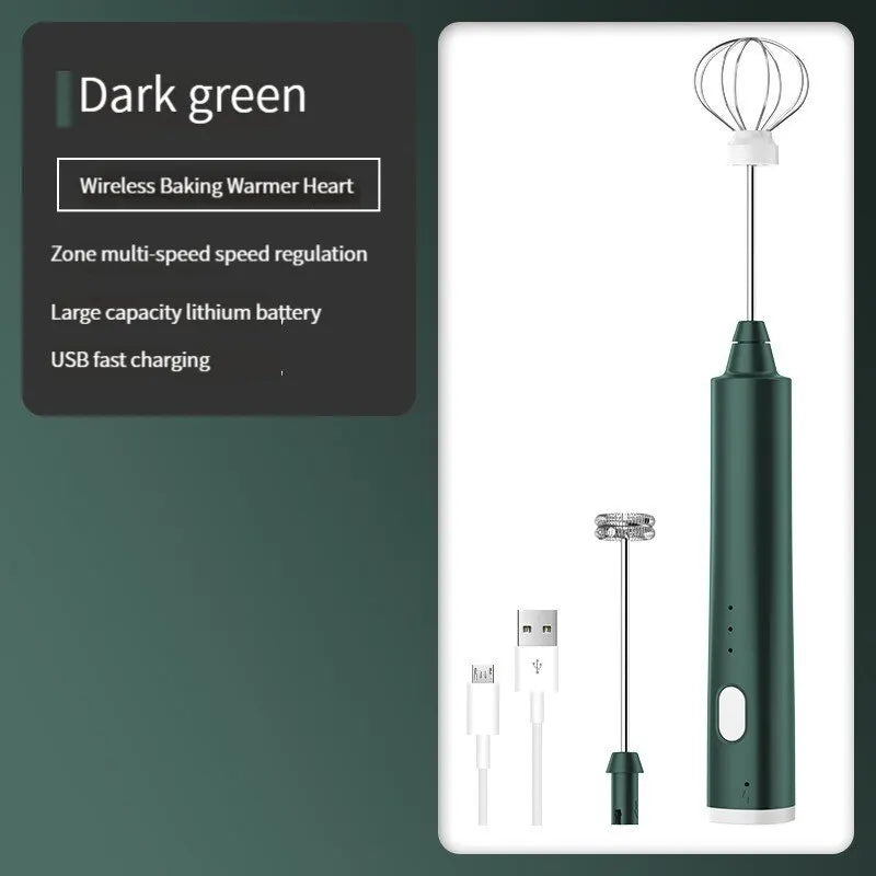 Norvo | FROTHORIA Elektrisk melkeskummer og mikser | Oppladbar | 3 hastigheter | 2 vedlegg