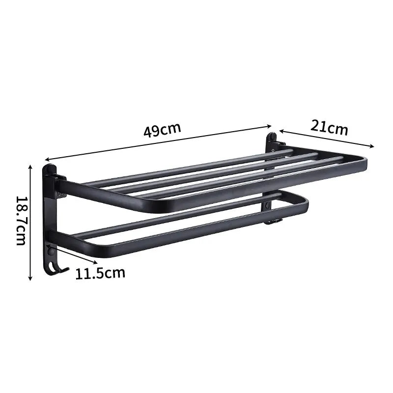 Norvo | Elegant Liv Plassbesparende Sammenleggbar Aluminium Håndkleholder