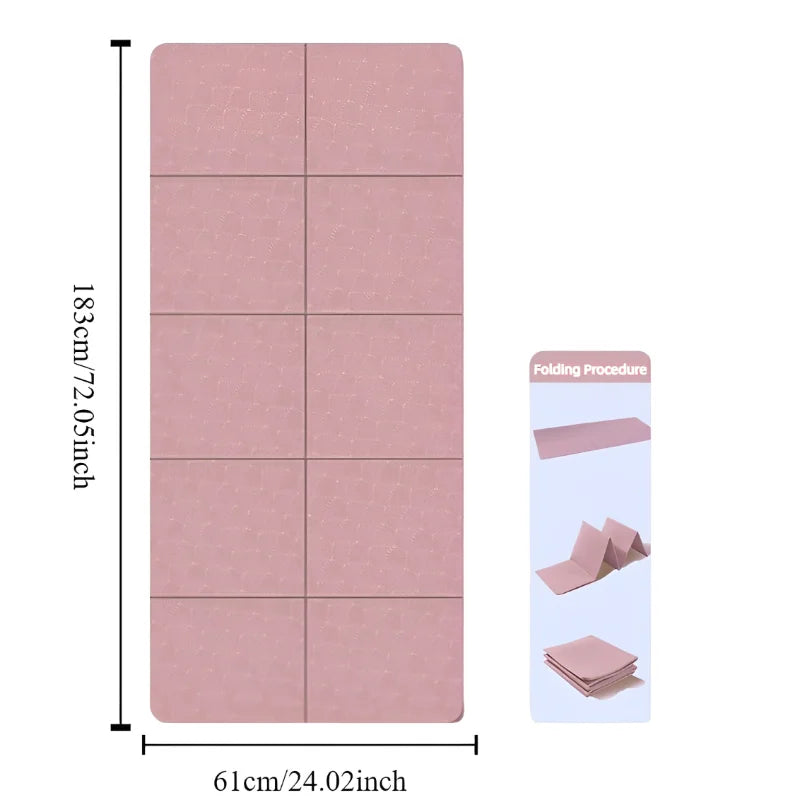 Norvo | YogaMat FlexFold | Sammenleggbar & Lettvekt | Dobbeltsidig Rutsjefri | Miljøvennlig TPE