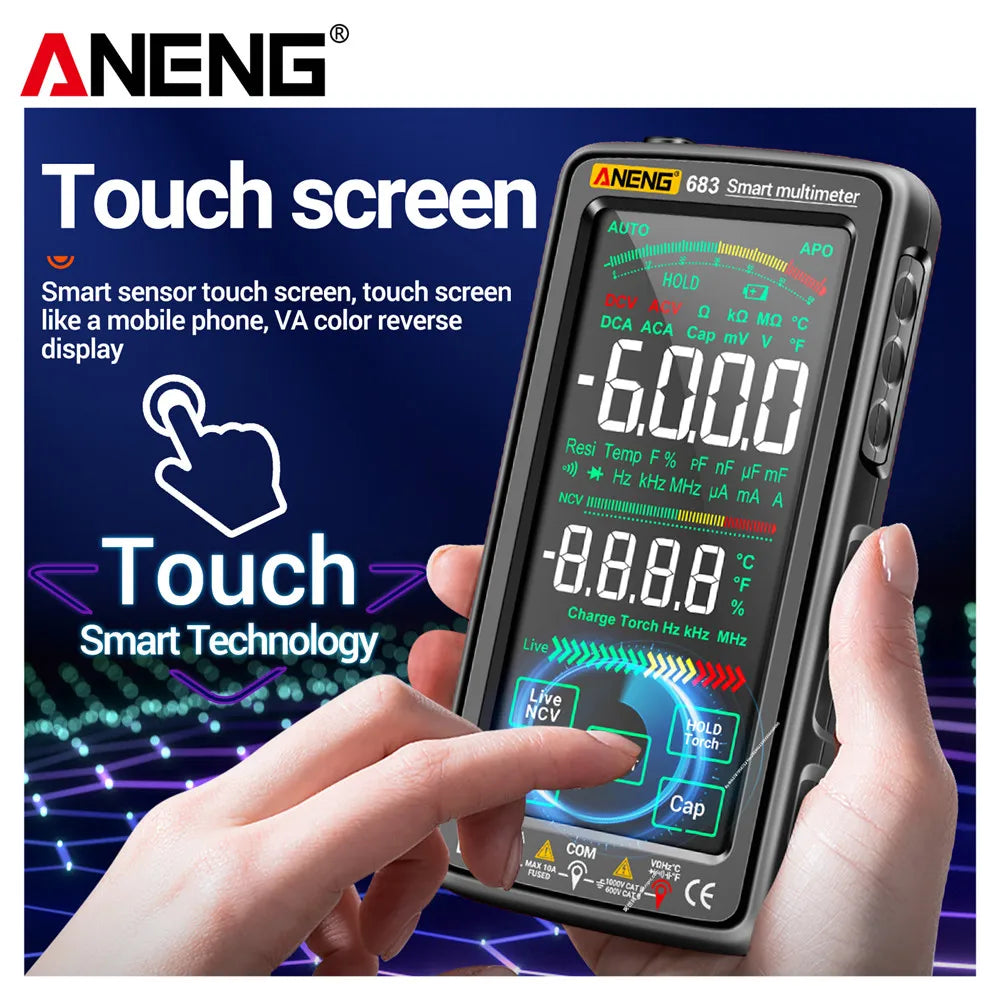 Norvo | 683 Smart Multimeter - High-End Touch, 6000 Counts, Oppladbar