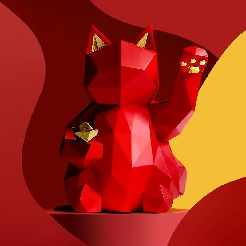 Norvo | Nordisk Minimalisme Geometri Lykke Katt Statuer