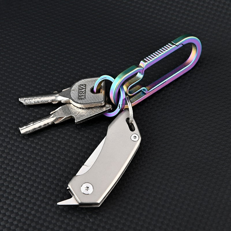 Norvo | Titan-Titanium legering Bag Nøkkelring Kniv