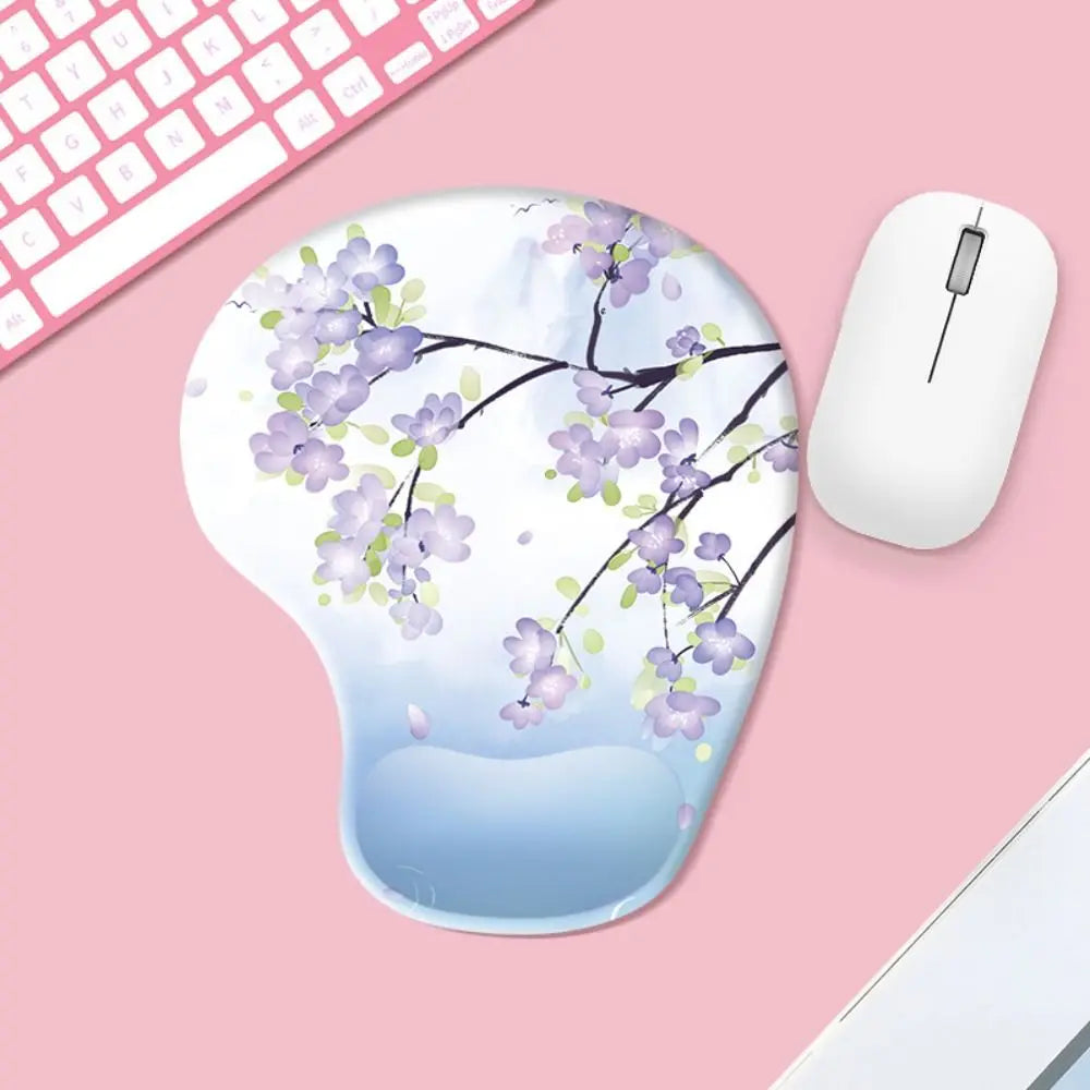 Norvo | Ergonomisk Marmorert Tekstur Mus Matte - Ikke-Glidende Håndleddstøtte - Komfortabel Spillmatte