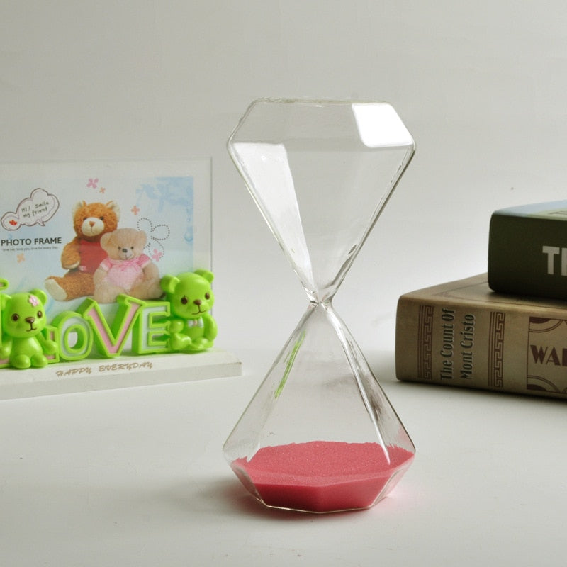 Norvo | 5–60 Minutters diamant sandglass, sandglass, sandglass, barnegave, sandglass, hjemmeinnredning, tilgjengelig i flere fargealternativer