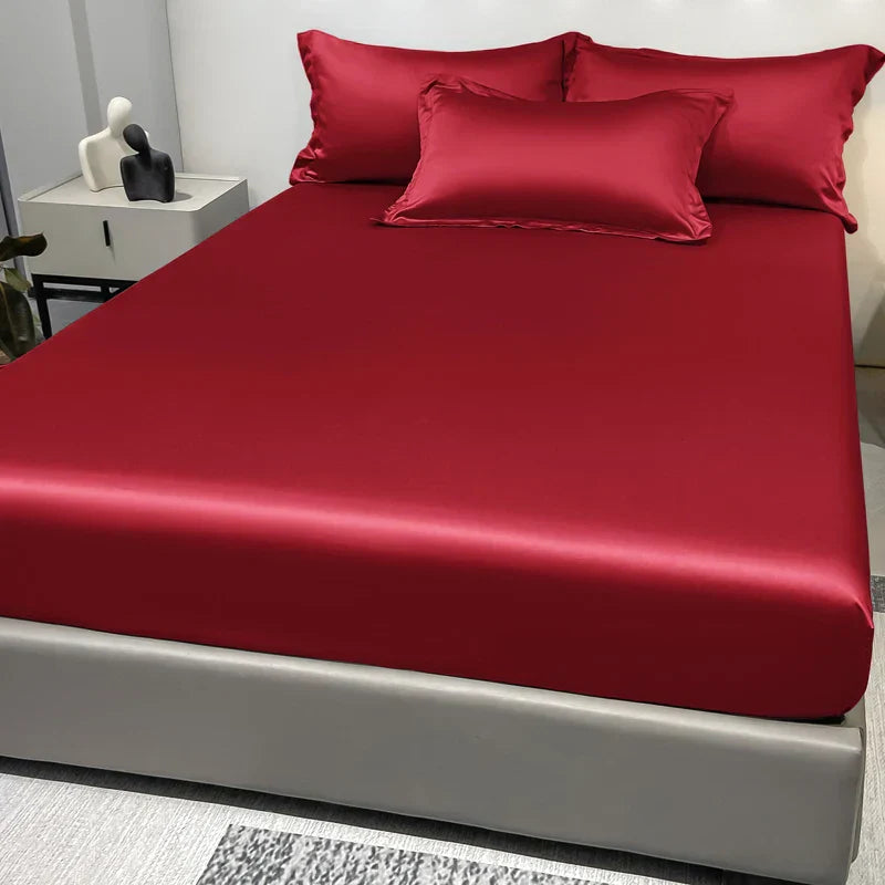 Norvo | SatinDreams Luksus Fitted Ark | Silke Satin Sengark | Pustende & Kjølende | Rynkefri | Lett å Ta Vare på