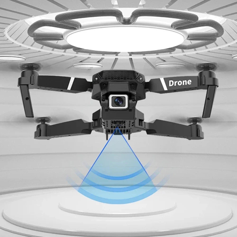 Norvo | E88 Sammenleggbar RC Drone – 4K Vidvinkel HD Kamera 1080P WiFi FPV Høydehold Quadrotor Helikopter