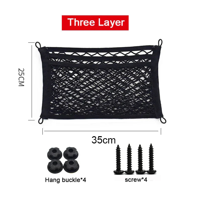 Norvo | Stretchable Mesh Cargo Net Biloppbevaringsorganisert Lomme