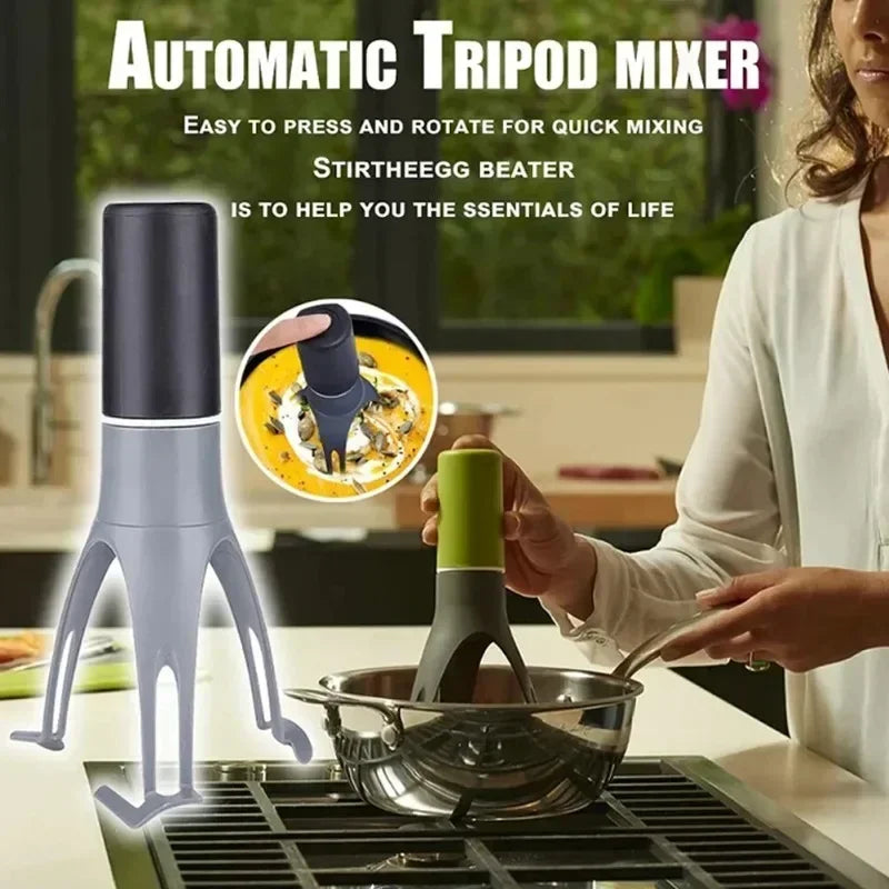 Norvo | Automatisk panneviser – Elektrisk visp for matlaging | Triangle eggpisker og matblander kjøkkenutensil
