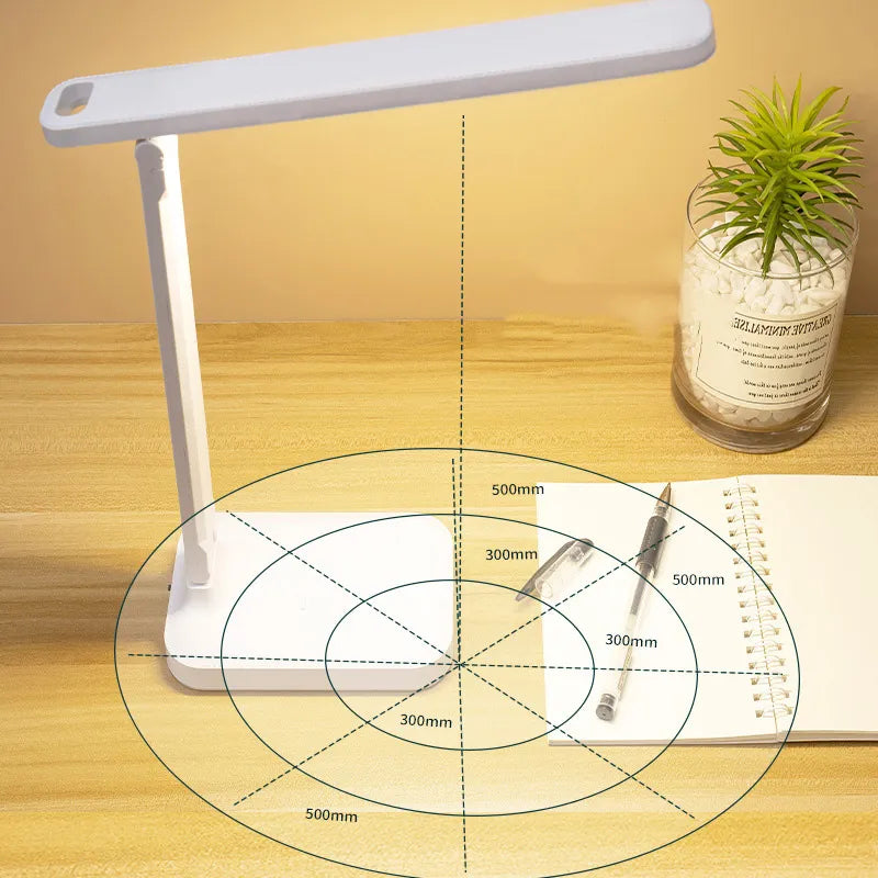 Norvo | 6000mAh oppladbar LED bordlampe USB 3 farger stegløs dimbar skrivebordslampe berøring foldbar øye-beskyttende leselys nattlys