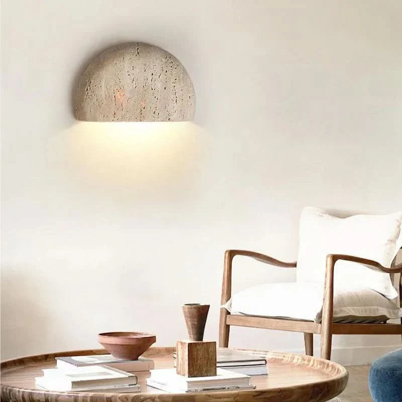 Norvo | Stone Wall Lamp – Retro Wabi-Sabi LED Lys