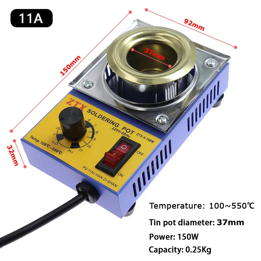 Norvo | Justerbar temperatur tinn smelteovn komfyr gryte - 220V, 150/160W - Essensielle verktøy med EU-kontakt for ulike smel behov