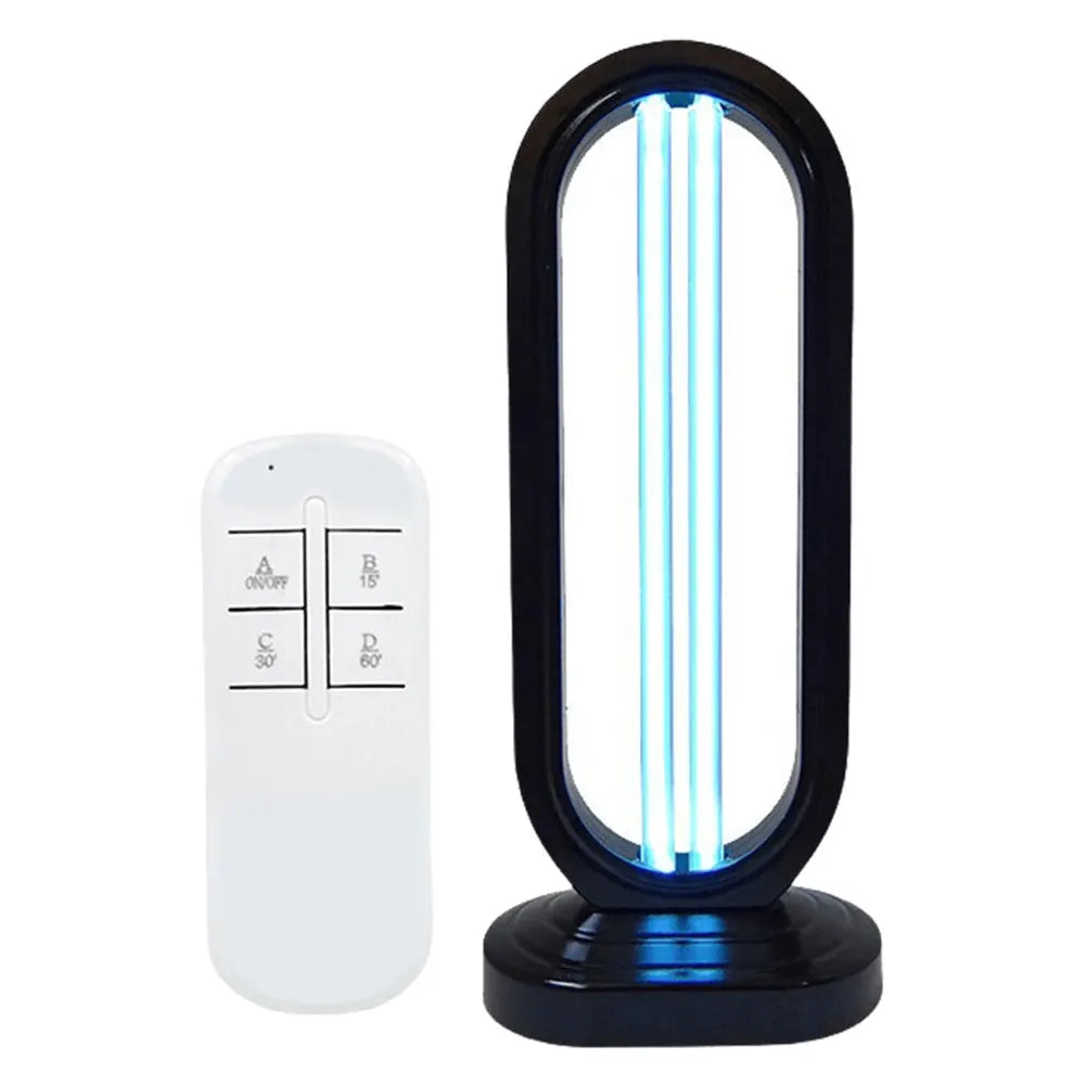 Norvo | Purevia UV-C Desinfeksjonslampe | 38W | Med Fjernkontroll & 3 Timer Innstillinger | UV + Ozon | 41,5 × 18 cm