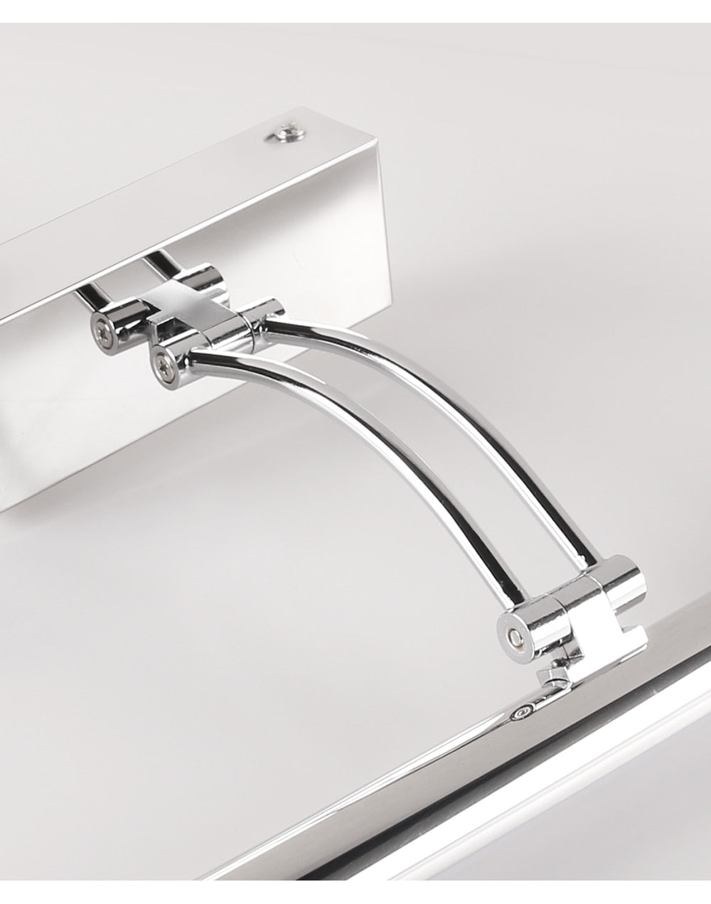 Norvo | 80-100cm LED vegglampe - Moderne svart/sølv veggbelysning til badet, innvendig montert bilde lys
