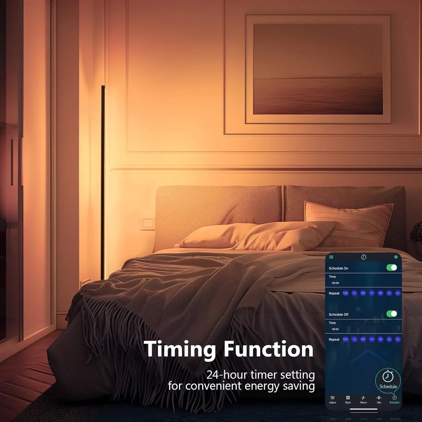 Norvo | Smart RGB Gulvlampe - 16 Million Fargeforandrende Stemningslys
