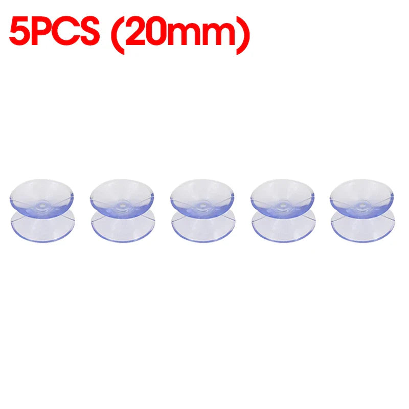 Norvo | 5/20PCS Dobbelt-sidede plast sugekopper - Rutsjesikre klare vakuumsugere for glass, bilvinduer, bordplater, DIY såpeholder