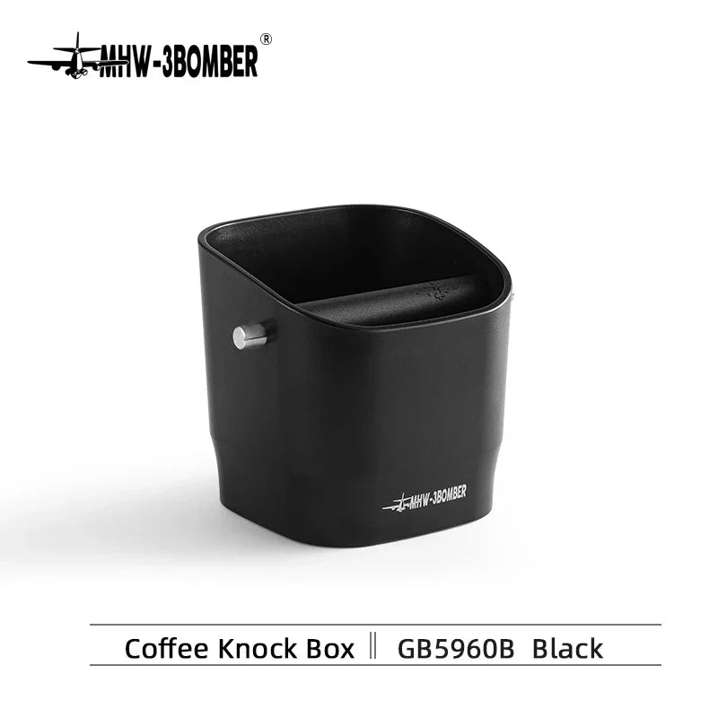 Norvo | 0.9–1.2 l Espresso knock box, avtakbar knock bar og sklisikker base, firkantet kafferester avfall, barista desktop tilbehør