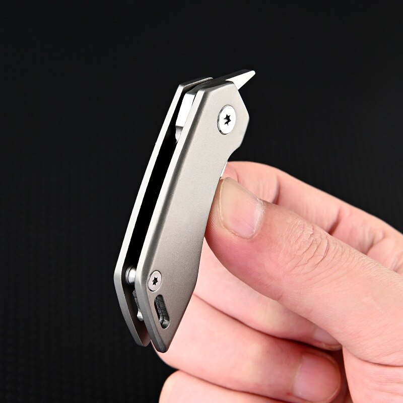 Norvo | Titan-Titanium legering Bag Nøkkelring Kniv